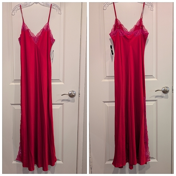 In.c. International Concepts Red Lace Trim Nightgown XL - Picture 1 of 8